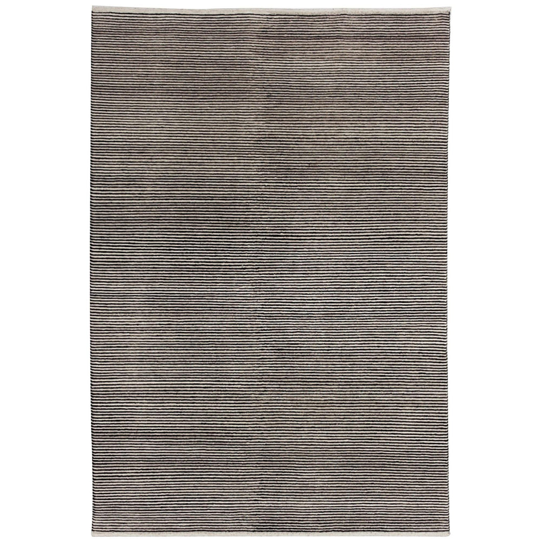 Bohemian Ribbed Rug 300x400 - Charcoal - Boho Bliss
