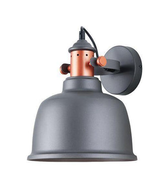 Alto Adjustable Bell Wall Lamp - Grey/Copper - Boho Bliss