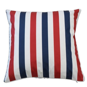 Amalfi Cushion Cover - Navy/Red - Boho Bliss