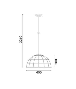 Armos Tiled Dome Pendant - Matt White - Boho Bliss