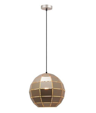 Armos Tiled Ellipse Pendant - Champagne Gold - Boho Bliss