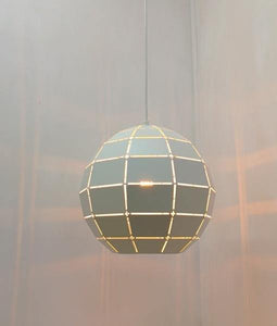 Armos Tiled Ellipse Pendant - Matt White - Boho Bliss
