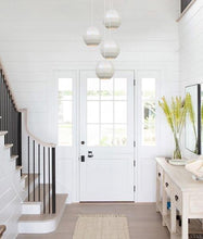 Load image into Gallery viewer, Armos Tiled Ellipse Pendant - Matt White - Boho Bliss