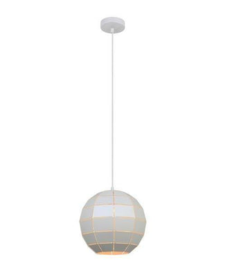 Armos Tiled Ellipse Pendant - Matt White - Boho Bliss