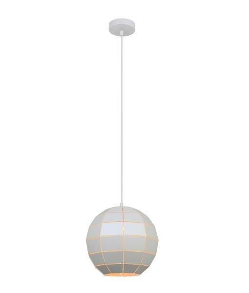 Armos Tiled Ellipse Pendant - Matt White - Boho Bliss