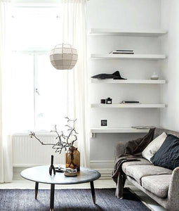 Armos Tiled Ellipse Pendant - Matt White - Boho Bliss
