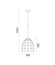 Load image into Gallery viewer, Armos Tiled Wine Glass Pendant - Coffee - Boho Bliss