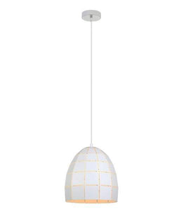 Armos Tiled Wine Glass Pendant - Matt White - Boho Bliss
