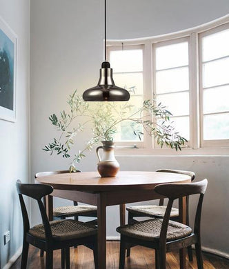 Barolla Pendant Light - Black Smoke Glass - Boho Bliss