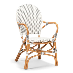 Bistro Chair - White/Grey Weaving - Boho Bliss