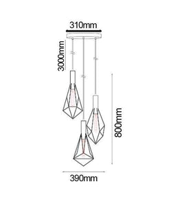 Beckband Pendant Lights with Varied Shapes & Round Base - Black - Boho Bliss