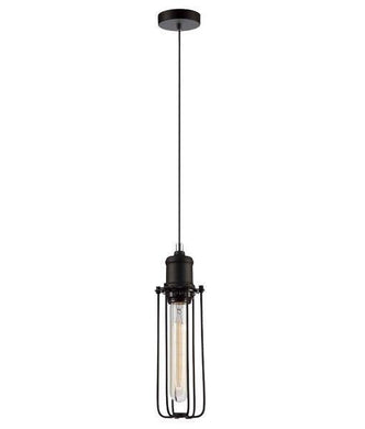 Beckband Tubular Pendant Light - Black - Boho Bliss