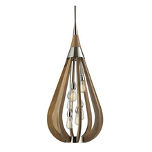 Load image into Gallery viewer, Bonita Large Tear Drop Pendant Light - Taupe Wood - Boho Bliss