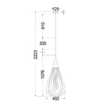 Load image into Gallery viewer, Bonita Large Tear Drop Pendant Light - Taupe Wood - Boho Bliss