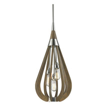 Load image into Gallery viewer, Bonita Medium Tear Drop Pendant Light - Taupe Wood - Boho Bliss