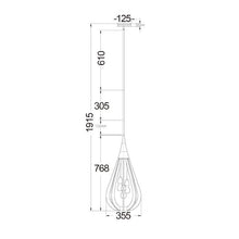 Load image into Gallery viewer, Bonita Medium Tear Drop Pendant Light - Winter Moss - Boho Bliss