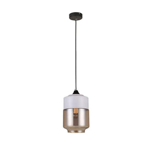 Caisa Amber Jar Pendant Light - White - Boho Bliss