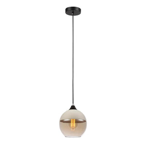 Caisa Amber Wine Glass Pendant Light - White - Boho Bliss
