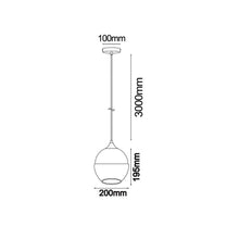 Load image into Gallery viewer, Caisa Amber Wine Glass Pendant Light - White - Boho Bliss