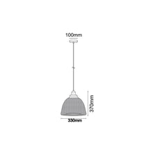 Load image into Gallery viewer, Chevral Bell Pendant Light - Boho Bliss