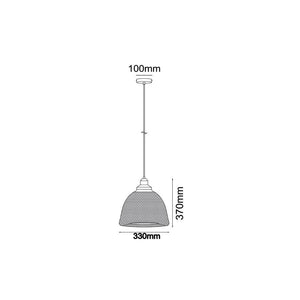 Chevral Bell Pendant Light - Boho Bliss