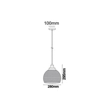 Load image into Gallery viewer, Chevral Large Wine Glass Pendant Light - Boho Bliss