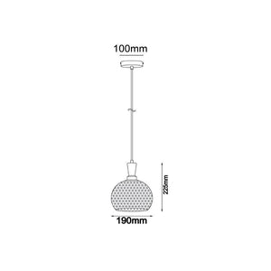 Chevral Small Wine Glass Pendant Light - Boho Bliss