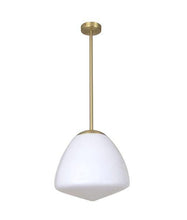 Load image into Gallery viewer, Ciatova Medium Tipped Dome Pendant Light - Antique Brass - Boho Bliss