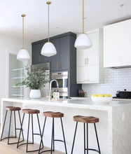 Load image into Gallery viewer, Ciatova Medium Tipped Dome Pendant Light - Antique Brass - Boho Bliss
