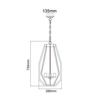 Load image into Gallery viewer, Gamma Narrow Angular Cage Pendant Light - White - Boho Bliss