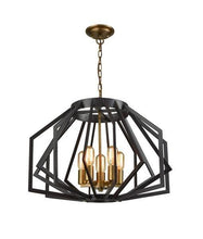 Load image into Gallery viewer, Gamma Wide Angular Cage Pendant Light - Black - Boho Bliss