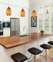 Load image into Gallery viewer, Glaise Ellipse Hand Blown Glass Pendant Light - Amber - Boho Bliss