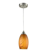 Load image into Gallery viewer, Glaise Ellipse Hand Blown Glass Pendant Light - Amber - Boho Bliss