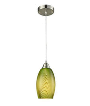 Load image into Gallery viewer, Glaise Ellipse Hand Blown Glass Pendant Light - Green - Boho Bliss