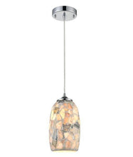 Load image into Gallery viewer, Glaise Ellipse Hand Blown Glass Pendant Light - Light Stone Mosaic - Boho Bliss