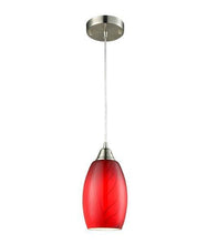 Load image into Gallery viewer, Glaise Ellipse Hand Blown Glass Pendant Light - Red - Boho Bliss