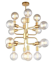 Load image into Gallery viewer, Hexon 16 Light Modern Abstract Pendant Light - Matt Gold - Boho Bliss