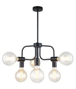 Hexon Modern Abstract Pendant Light - Matt Black - Boho Bliss