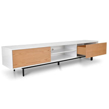 Load image into Gallery viewer, Hipster Entertainment Unit 2.3m - White &amp; Timber - Boho Bliss
