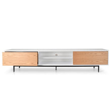 Load image into Gallery viewer, Hipster Entertainment Unit 2.3m - White &amp; Timber - Boho Bliss