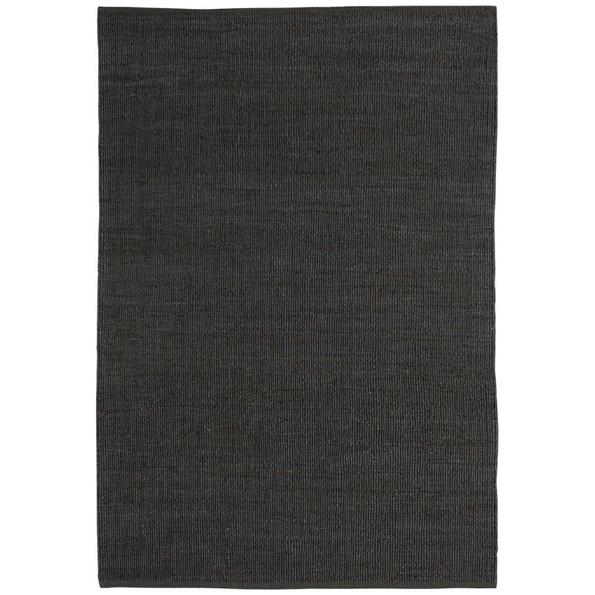 Jute Natural Rug 250x300 - Charcoal - Boho Bliss