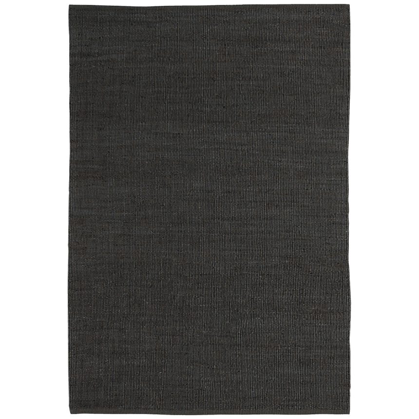 Jute Natural Rug 350x450 - Charcoal - Boho Bliss