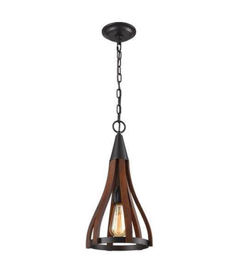 Khalest Wood Pendant Light - Sml Bell - Boho Bliss