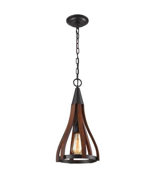 Khalest Wood Pendant Light - Sml Bell - Boho Bliss