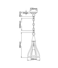 Load image into Gallery viewer, Khalest Wood Pendant Light - Sml Bell - Boho Bliss
