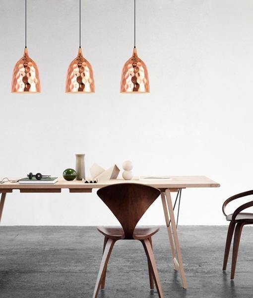 Kope Copper Plated Ellipse Pendant Light - Boho Bliss