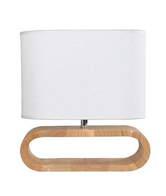 Lotal Table Lamp - Blonde Wood, White Shade - Boho Bliss