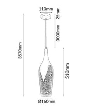 Load image into Gallery viewer, Markish Bottle Pendant Light - Boho Bliss