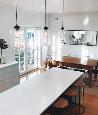 Masine Oblong Pendant Light - Clear Glass - Boho Bliss