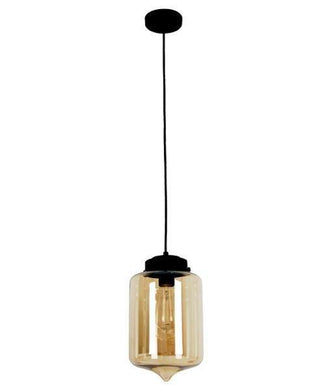 Masine Tipped Pendant Light - Amber Glass - Boho Bliss